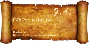Fáth Aniella névjegykártya